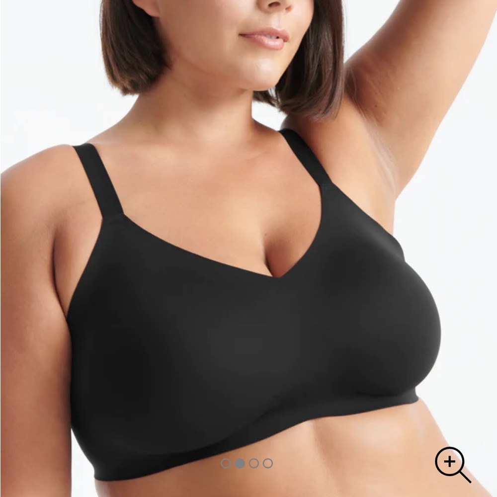 Knix Padded V-Neck Bra - Thin Strap, black, size 5 (fits 38C, 38D, 40C)